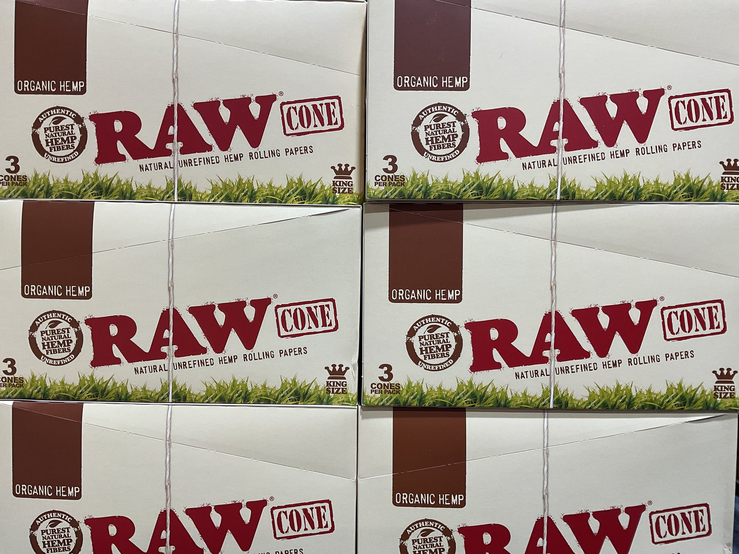 Raw Organic Hemp Rolling Papers king size (3 cones per pack)
