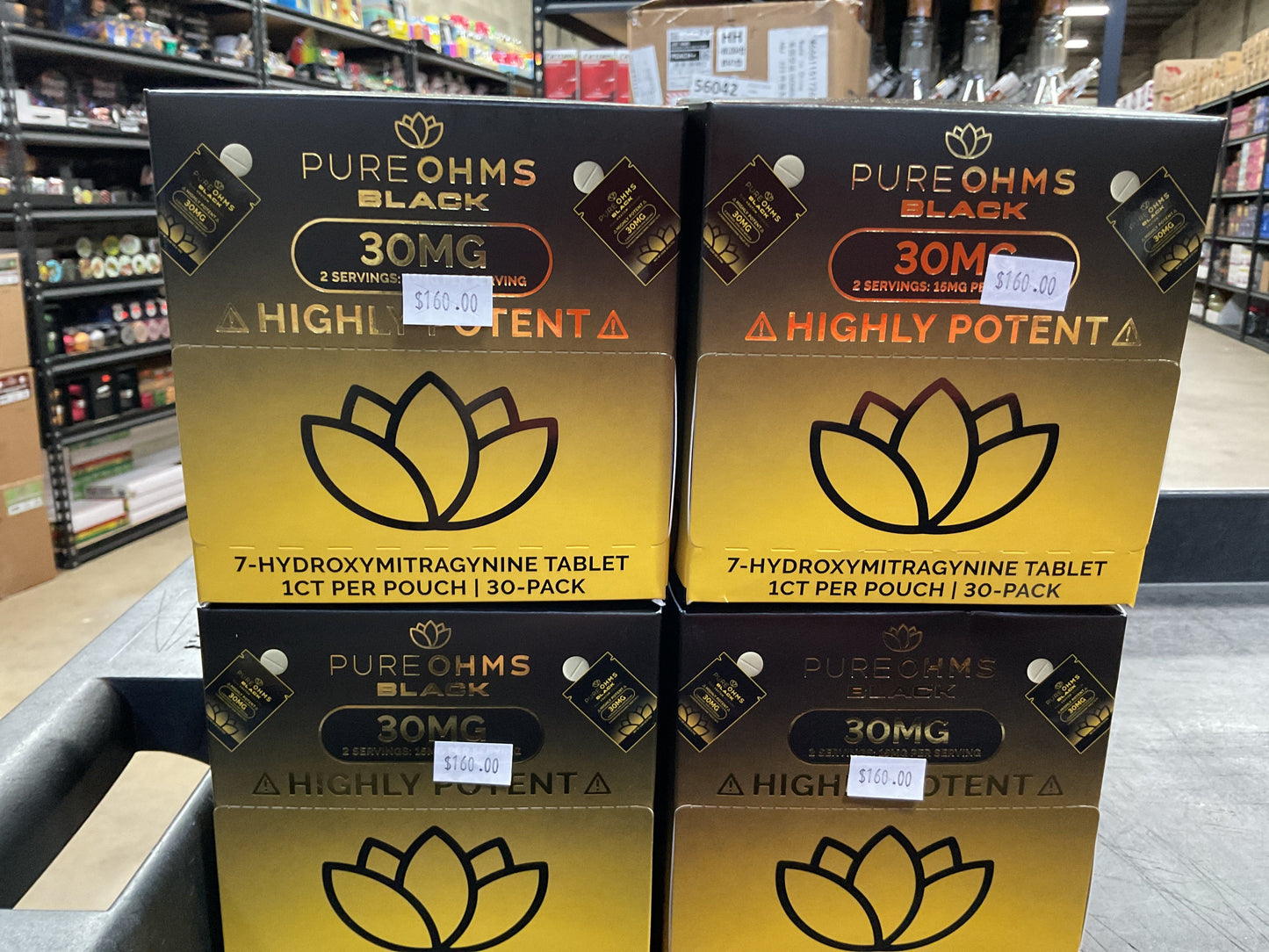 Pure OHMS Black 7 Hydroxymitragynine Single Tablets 30 mg 30 pack