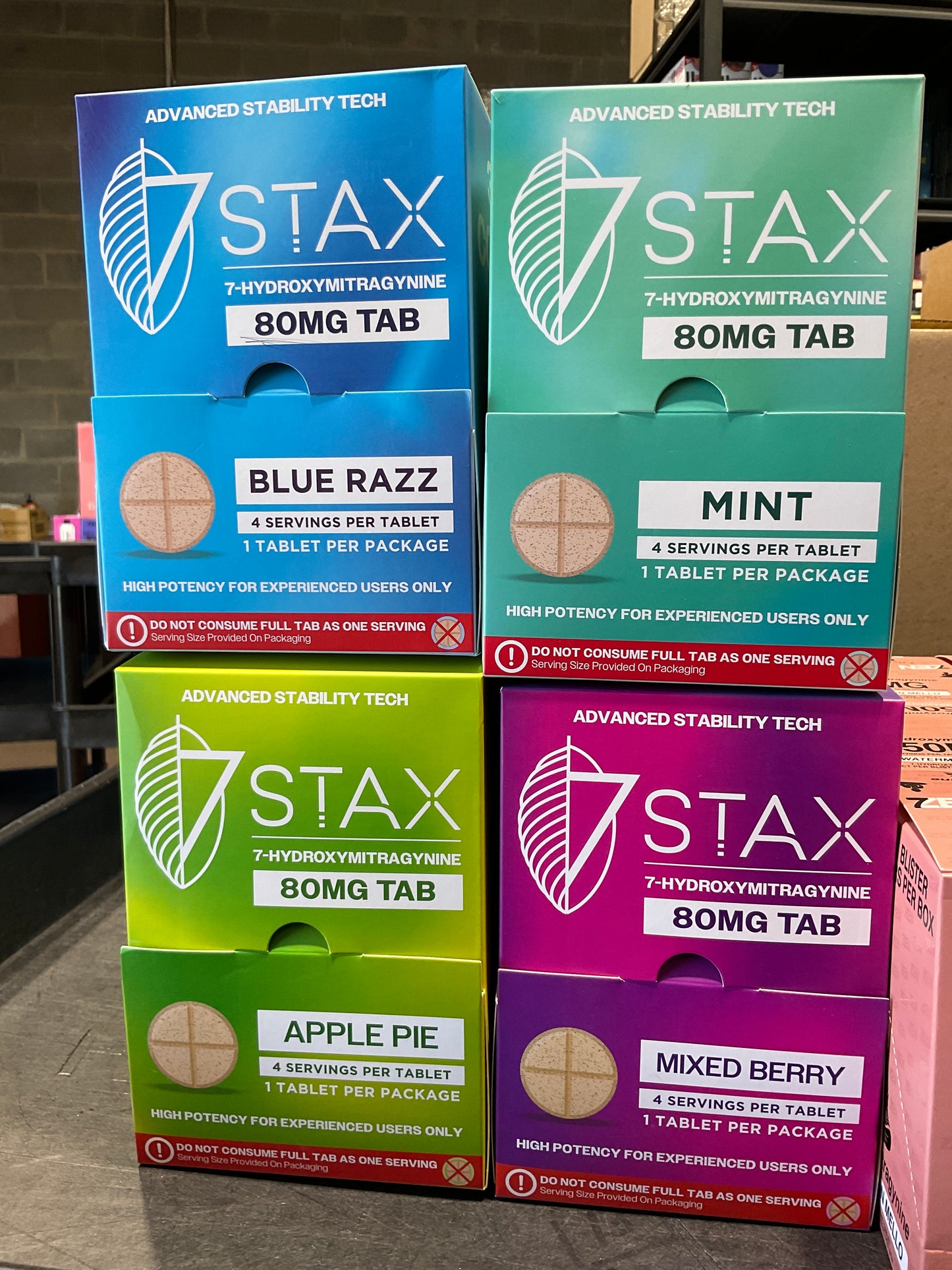 7 STAX (7 Hydroxymitragynine) 80MG TAB *4 SERVING PER TABLET* 1 TABLET PER PACKAGE