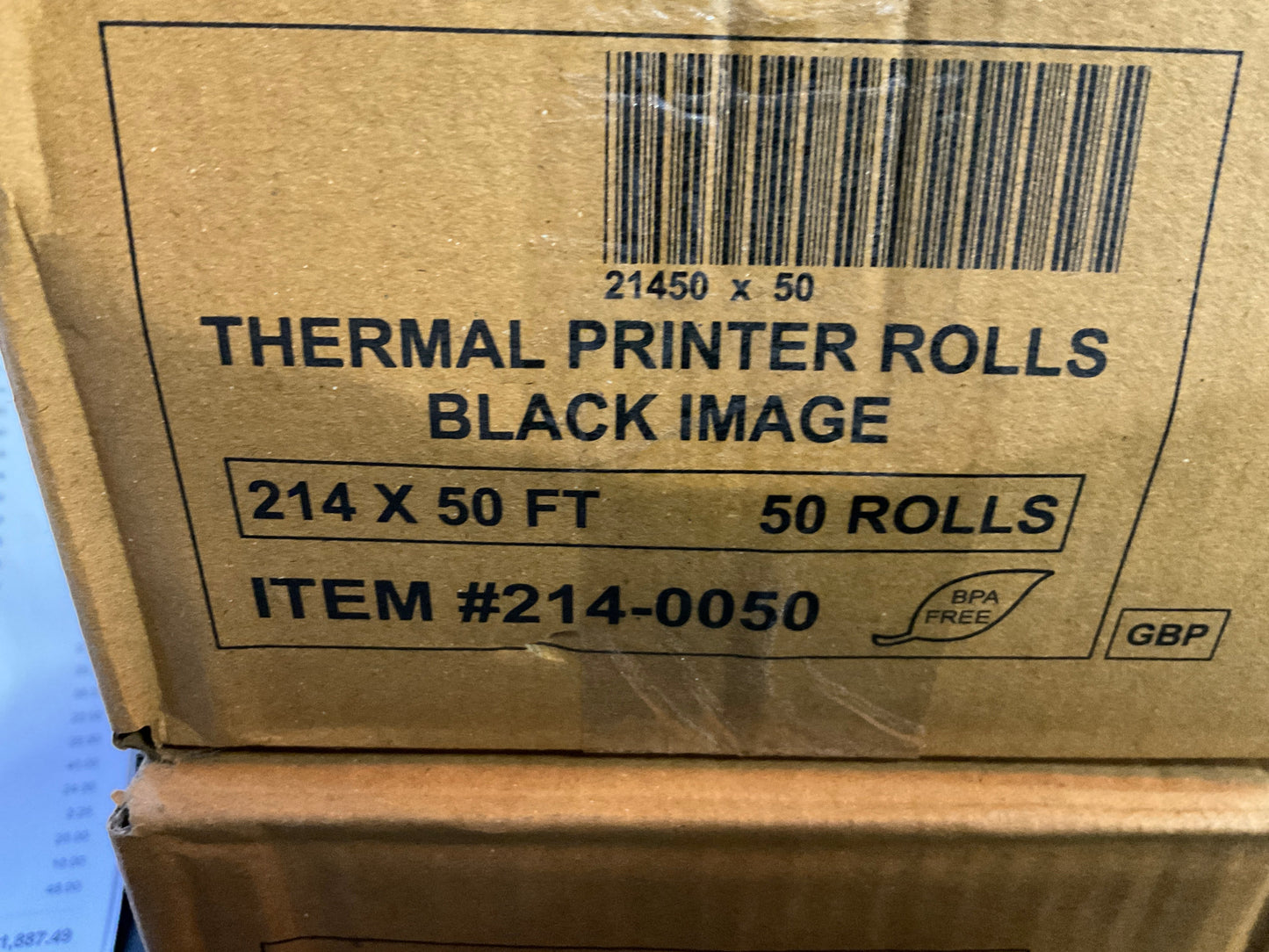 SMALL THERMAL PAPER 50ct 50ft