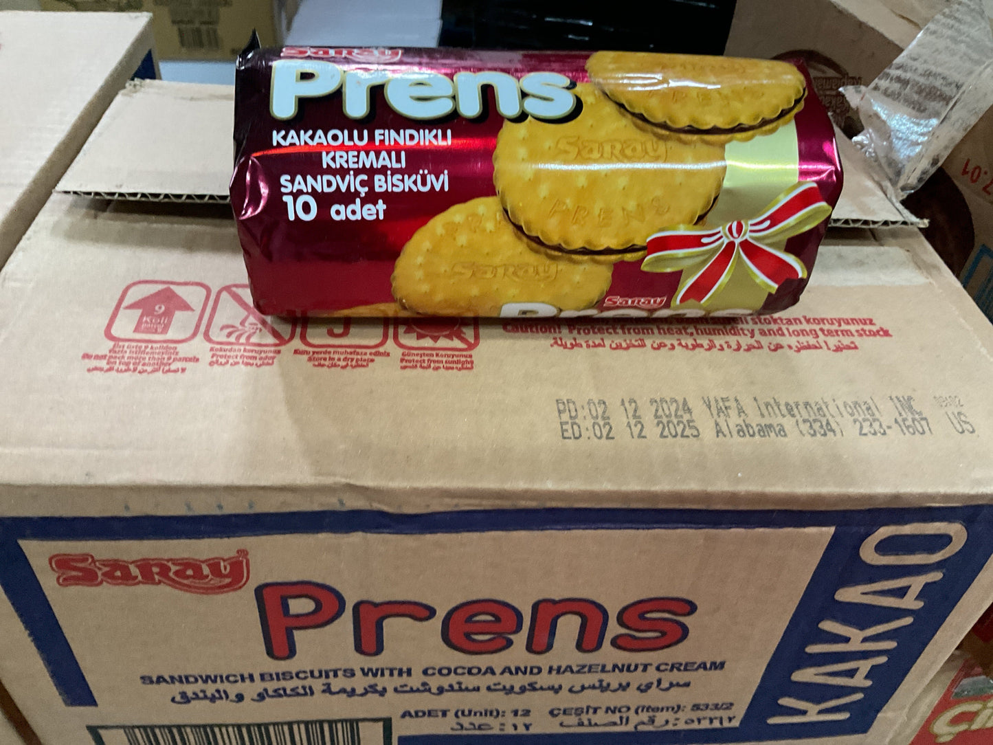 PRENS SANDWICH BISCUITS 300g x 12pcs