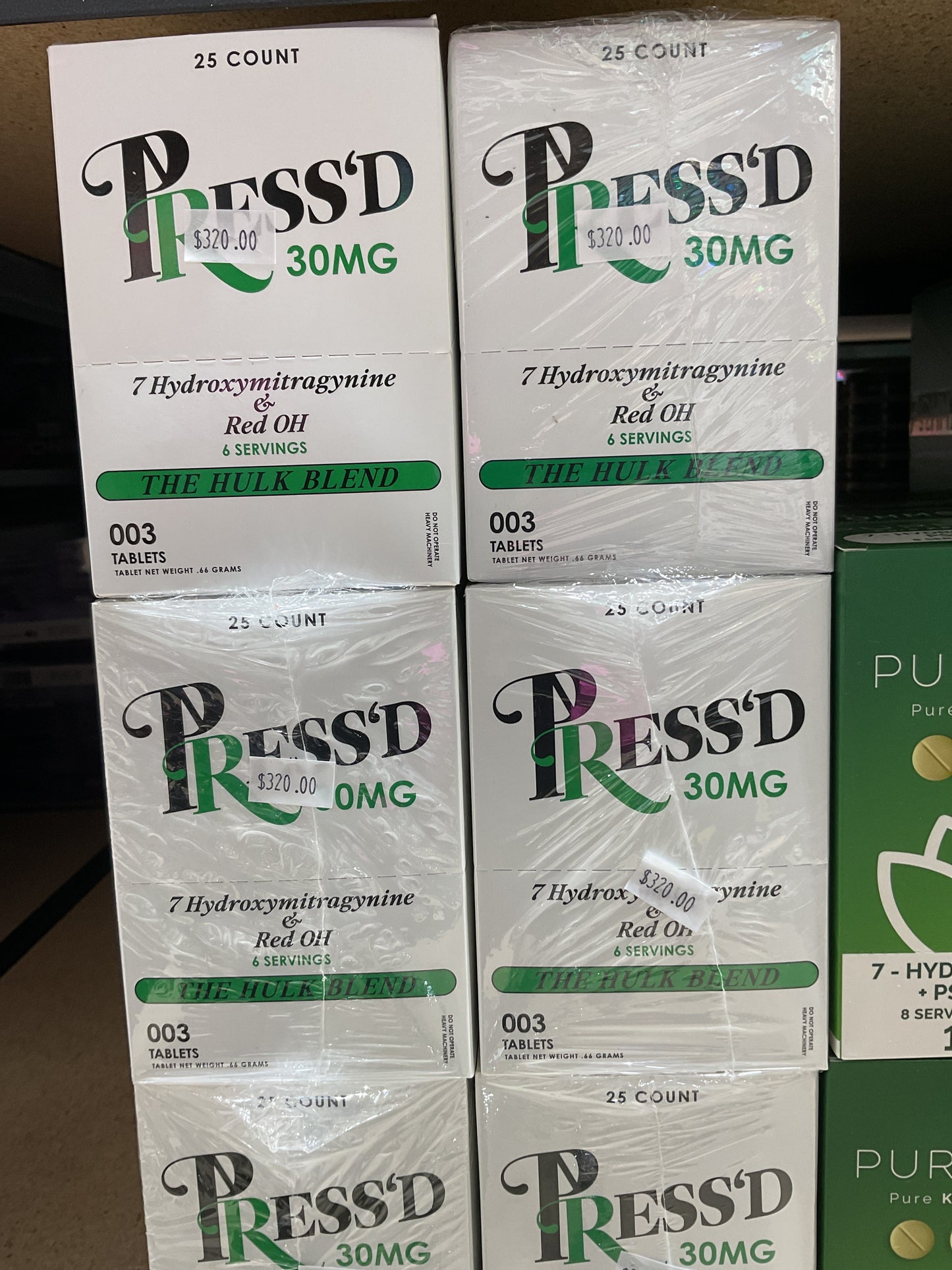 PRESS’D 30 Mg Green (25 Count 3 Tablets)