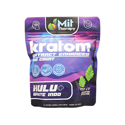 MIT Therapy Enhanced Kratom Hulu + White Indo Capsules
