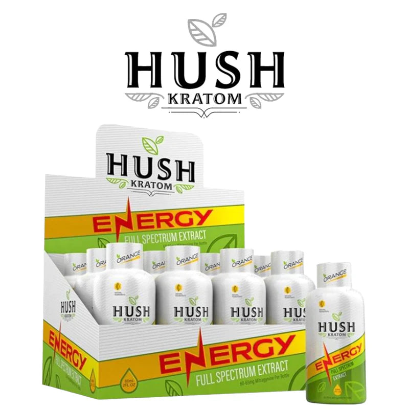 Hush Kratom Energy Full Spectrum Kratom Shots 12ct