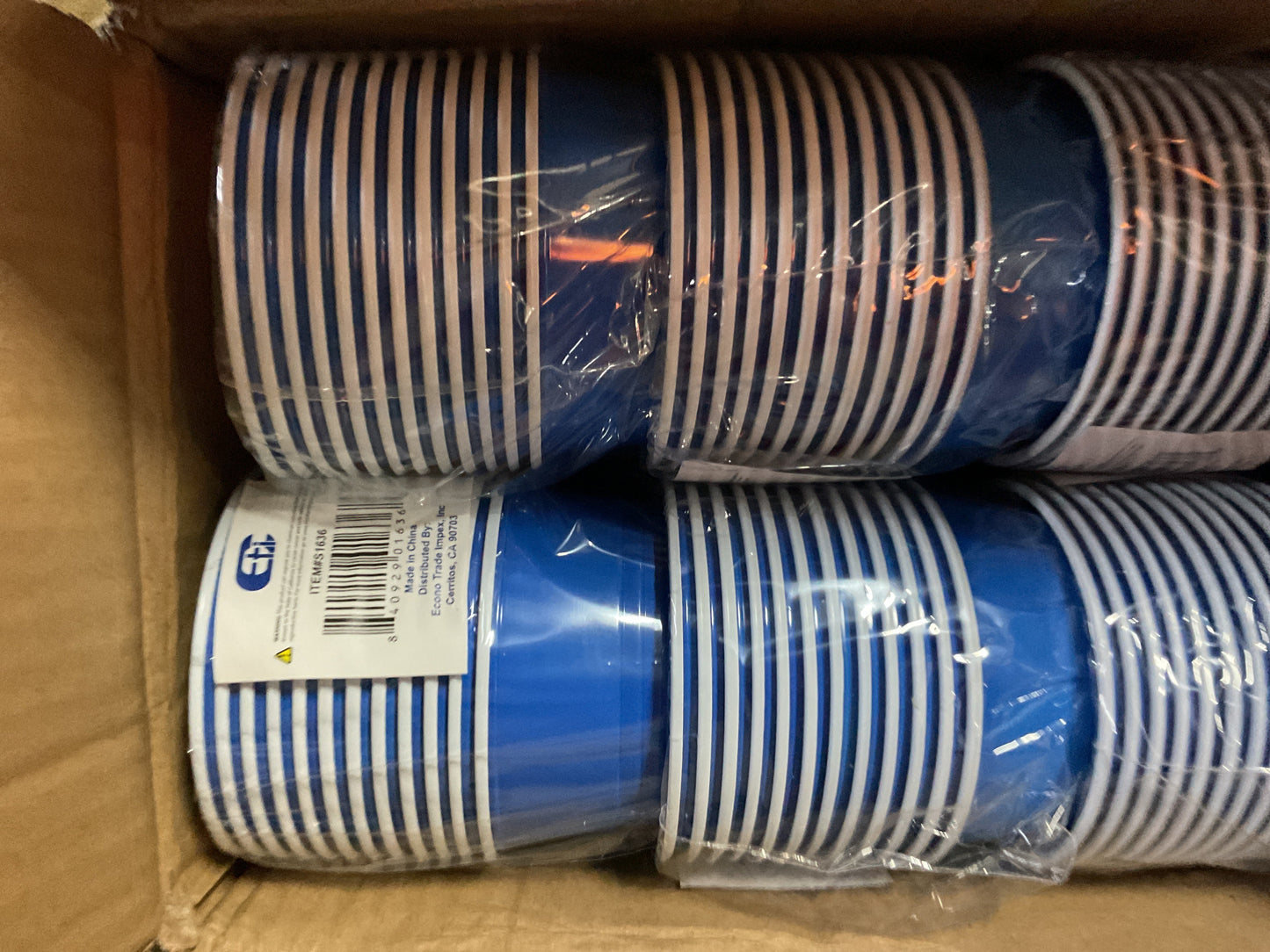 Plastic cups 24 sets of 12 cups