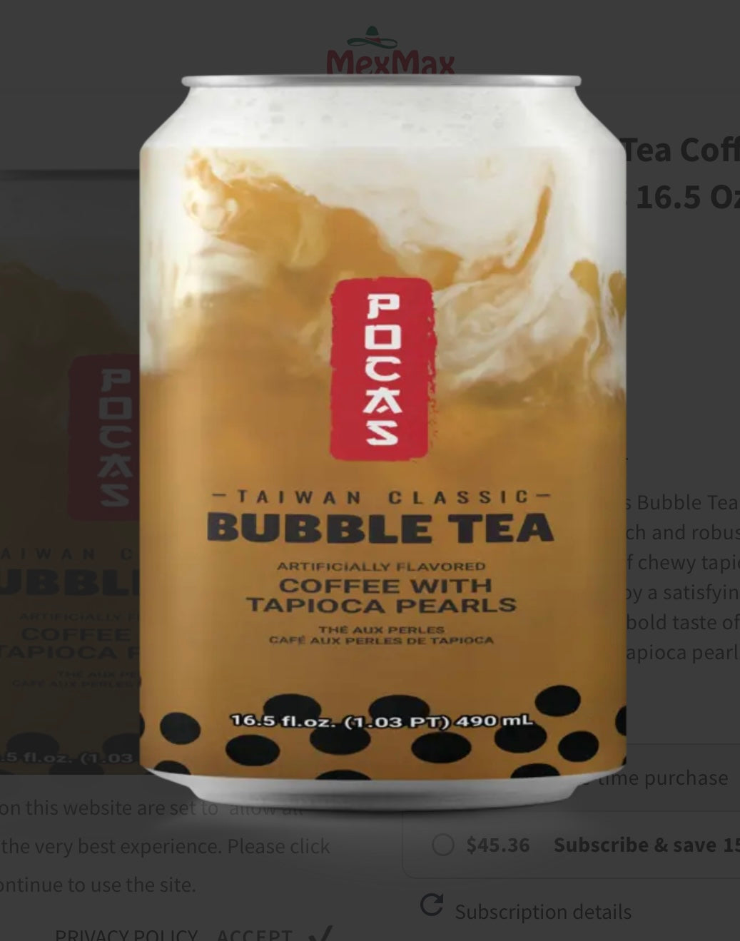 POCAS BUBBLE TEA *24 pack* (490 ML)