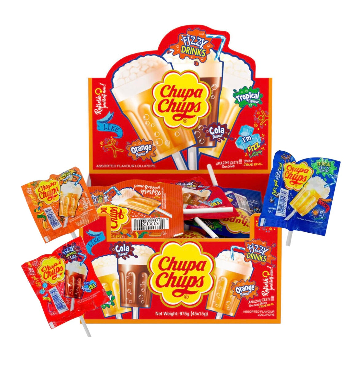 CHUPA CHUPS FIZZY DRINKS 15g 25pcs
