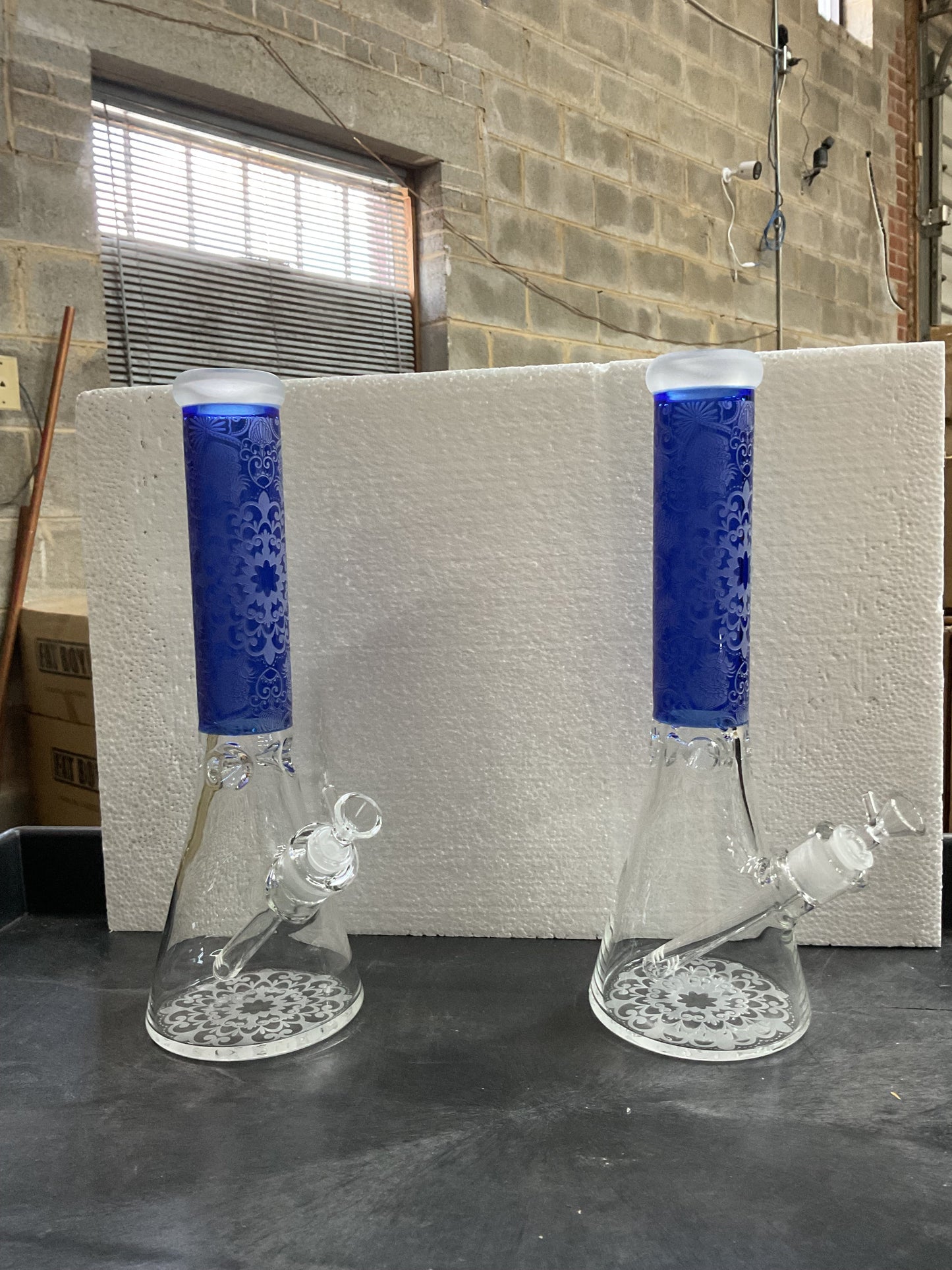 Glass Large Blue
