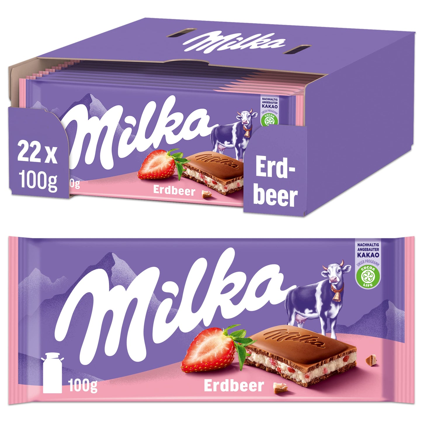 MILKA STRAWBERRY YOGURT CHOCOLATE 100g