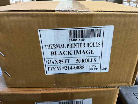 SMALL THERMAL PAPER 50ct 85ft e19