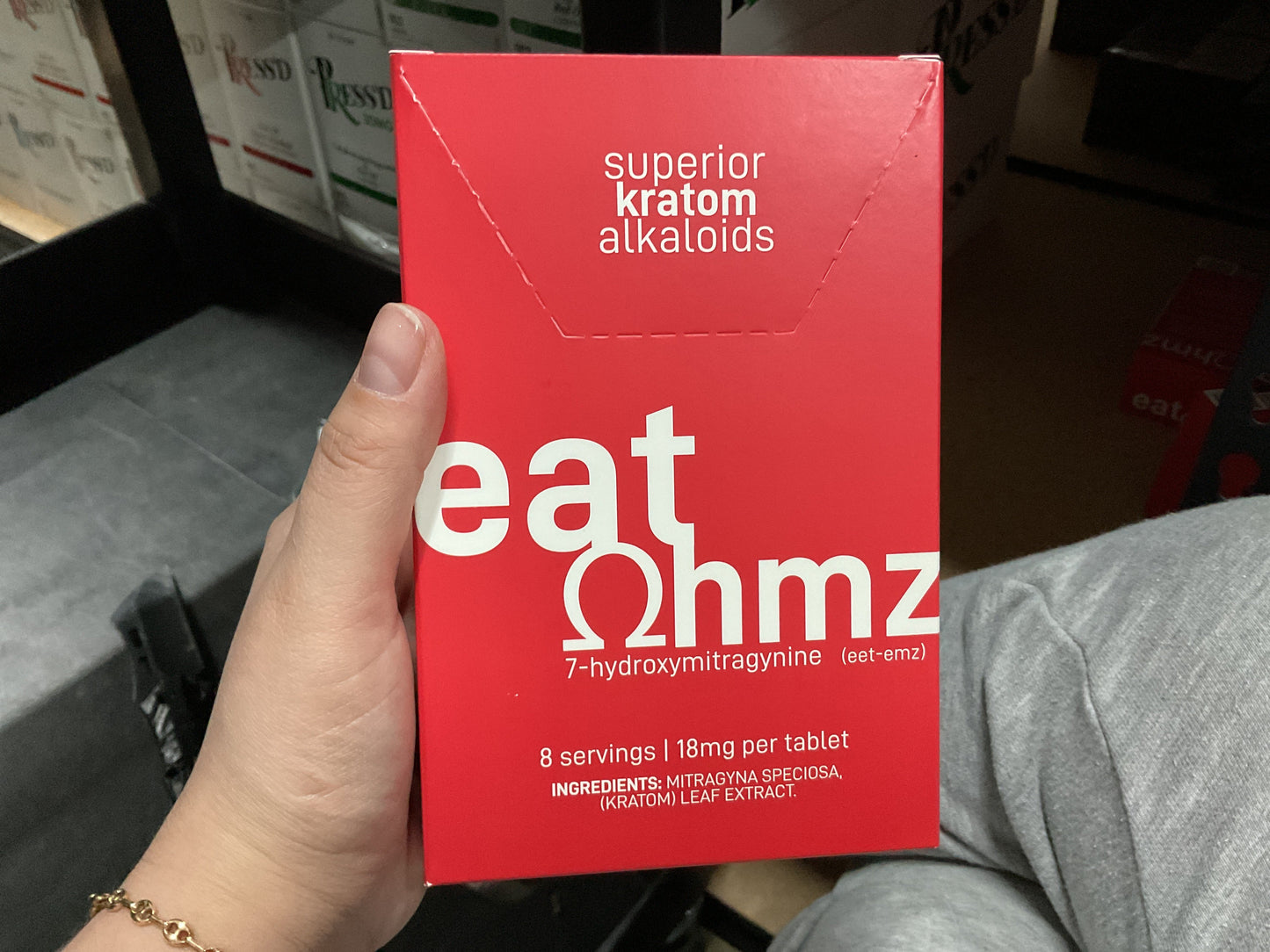 Eatohmz 7-Hydroxymitragynine 18 mg per tablet (red)