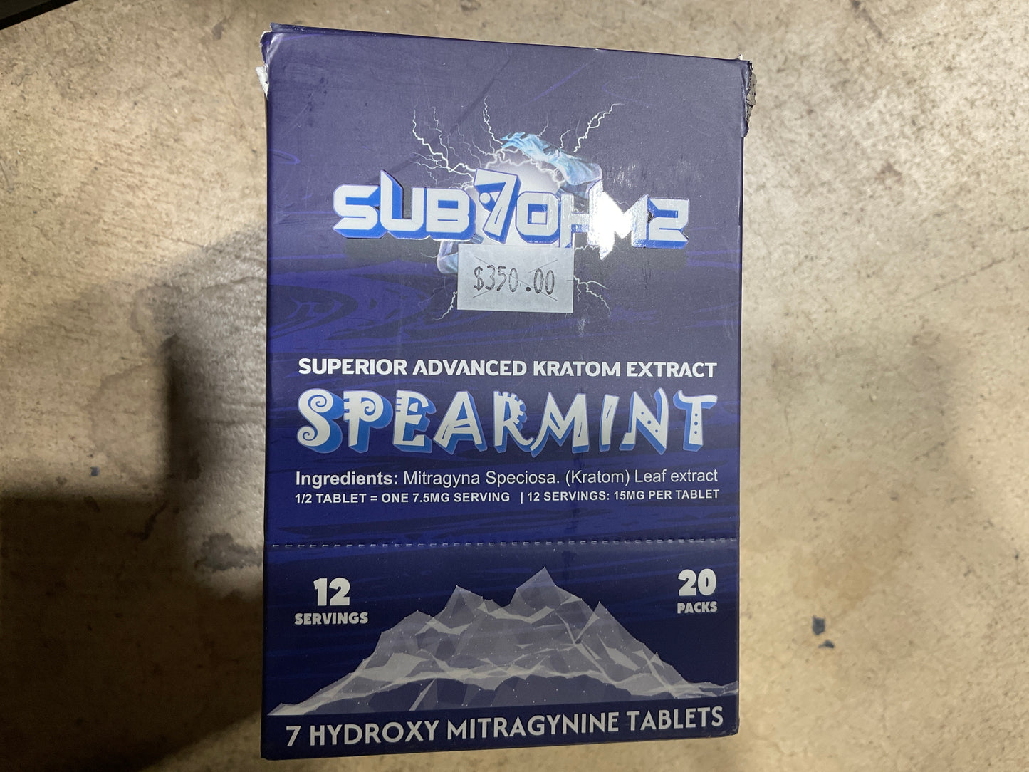 Sub7Ohmz 7 hydroxy mitragynine tablets
