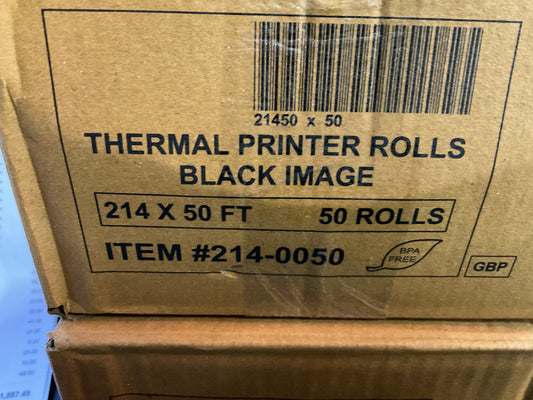 SMALL THERMAL PAPER 50ct 50ft
