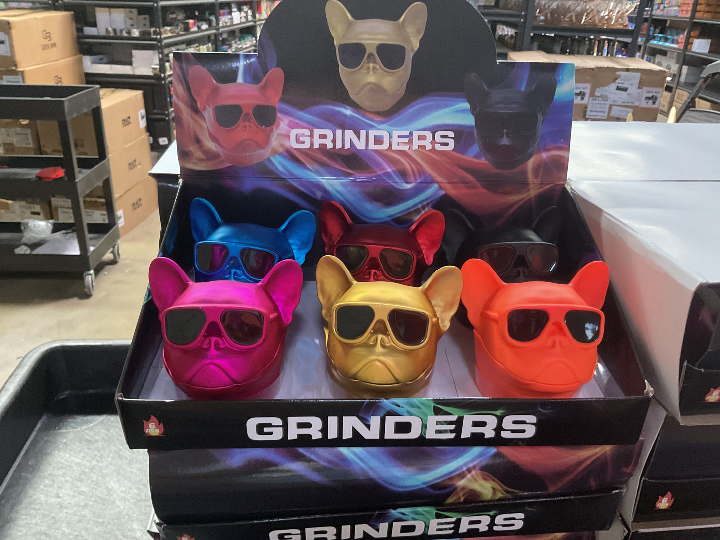 Tobacco Grinder Dog Head 6 pcs