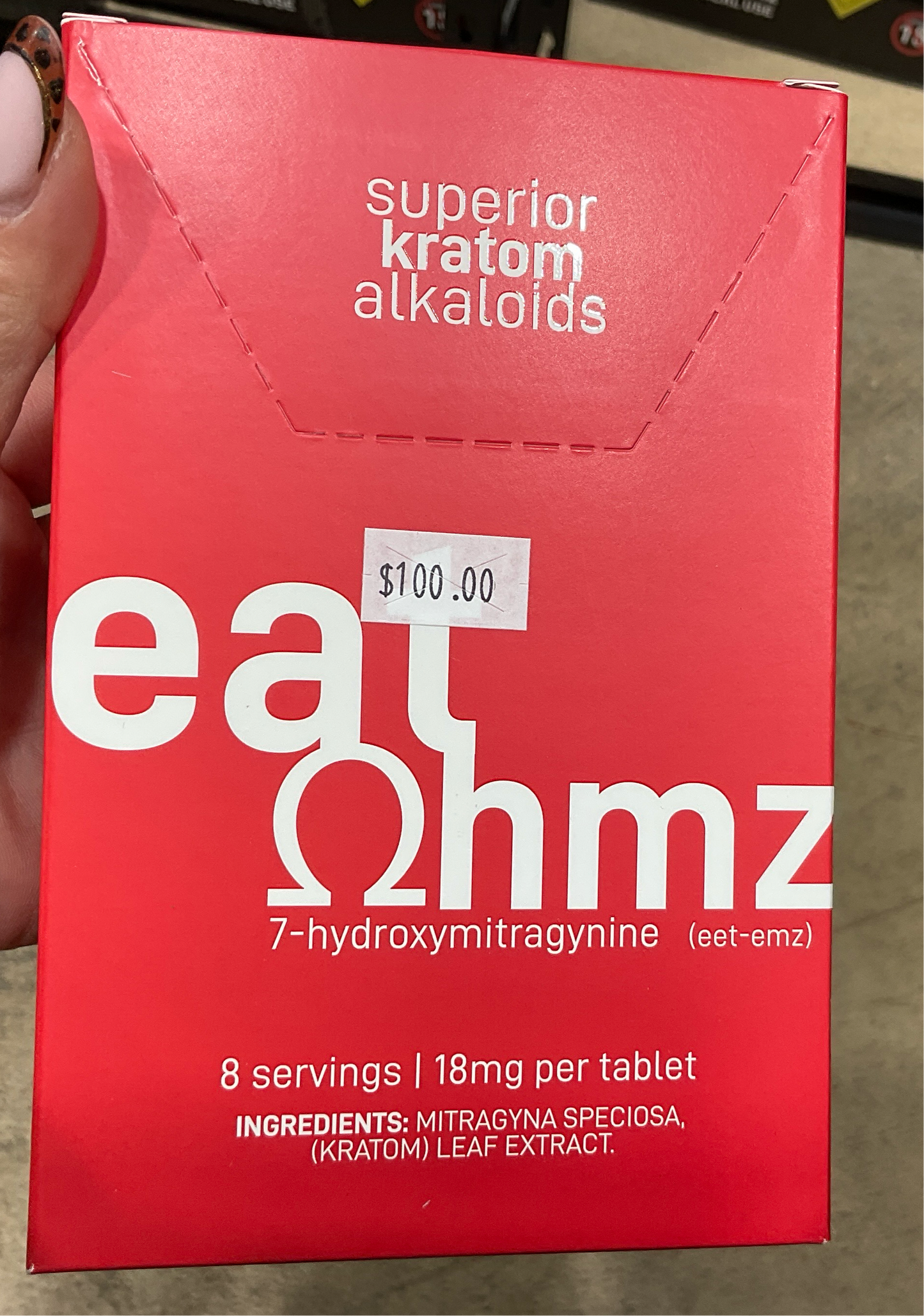 Eat OHMZ 7 Hydroxymitragynine (6Pk -4ct) Red