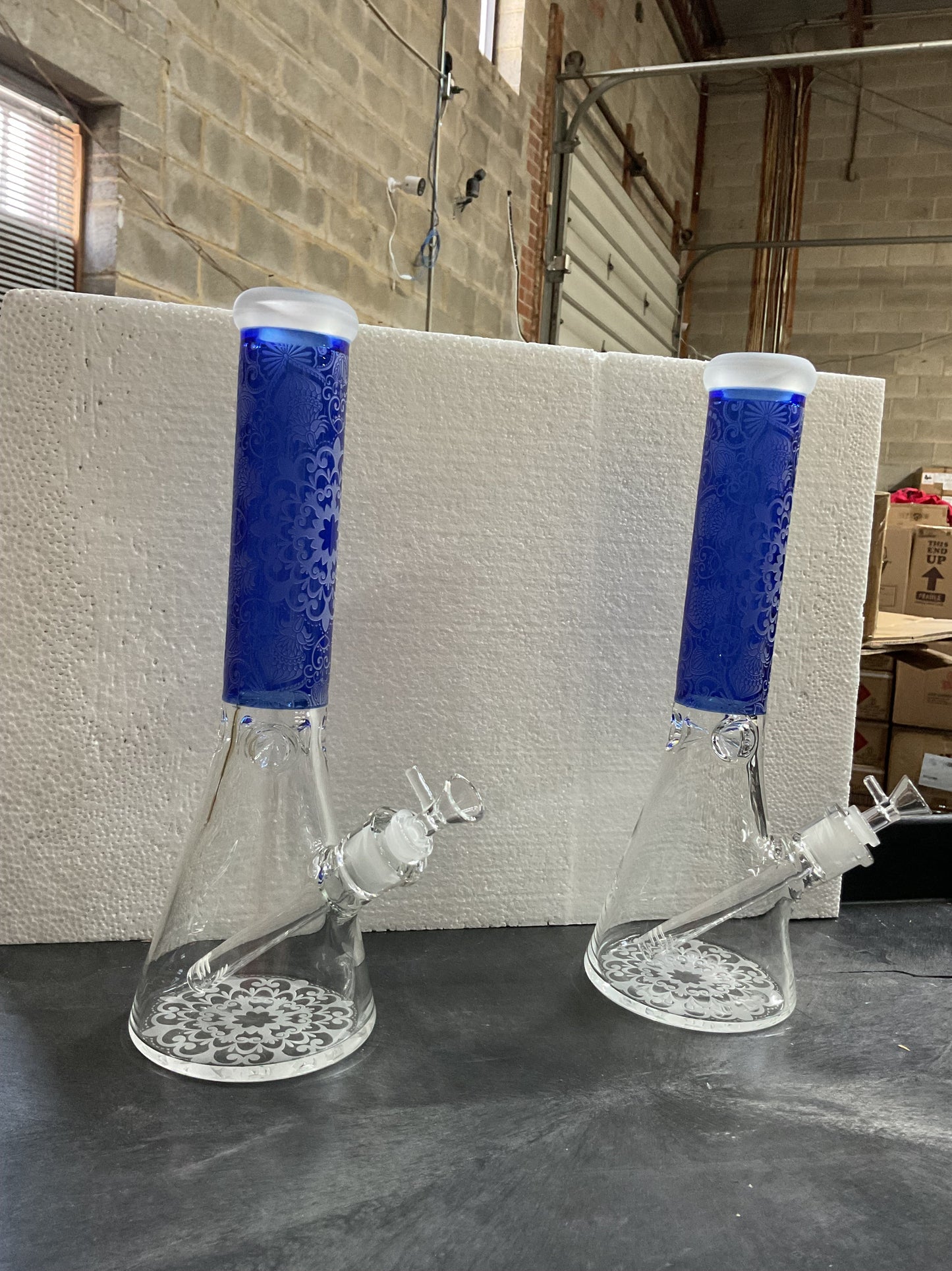 Glass Large Blue