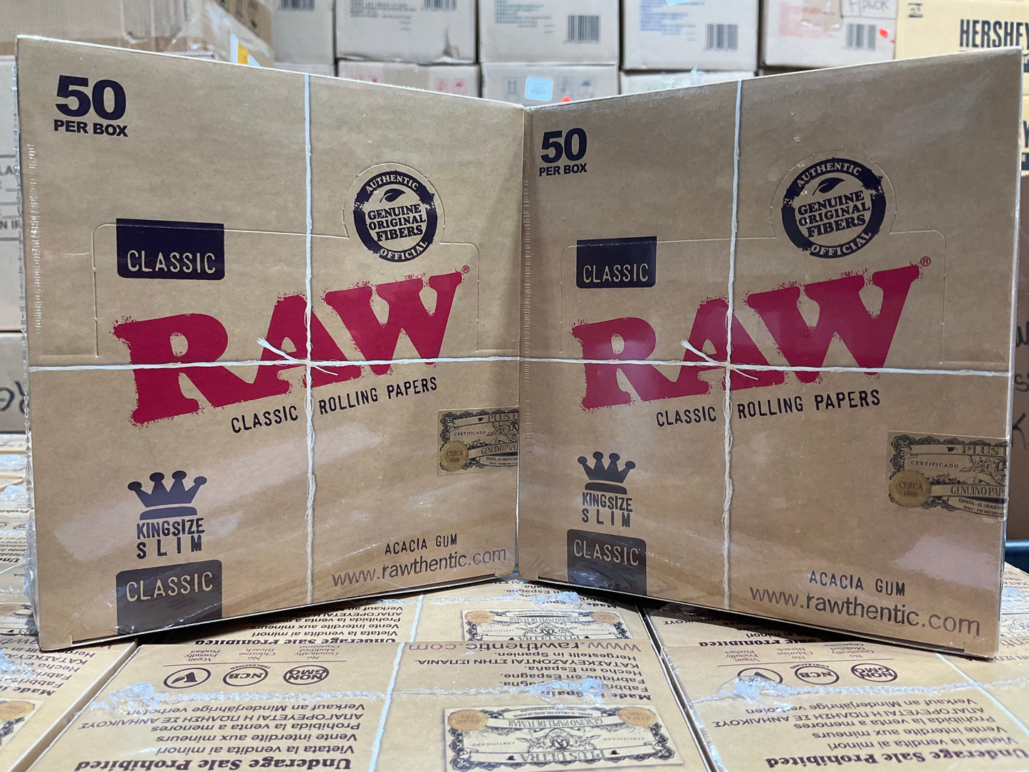 Raw Classic King Size Rolling Papers (50 per box)