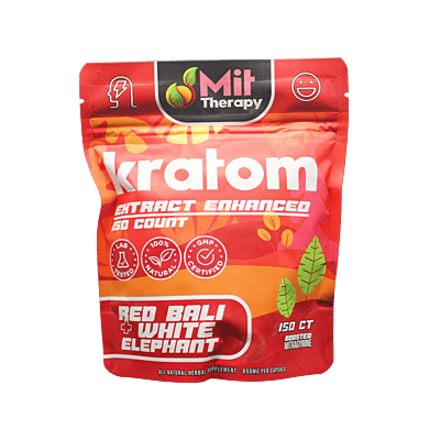 MIT Therapy Kratom Enhanced Red Bali + White Elephant Capsules