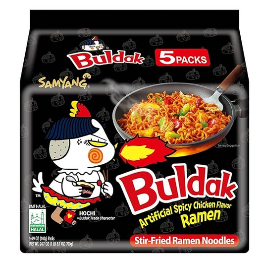 Ramen Bukdak 8 packs x 5 pcs inside