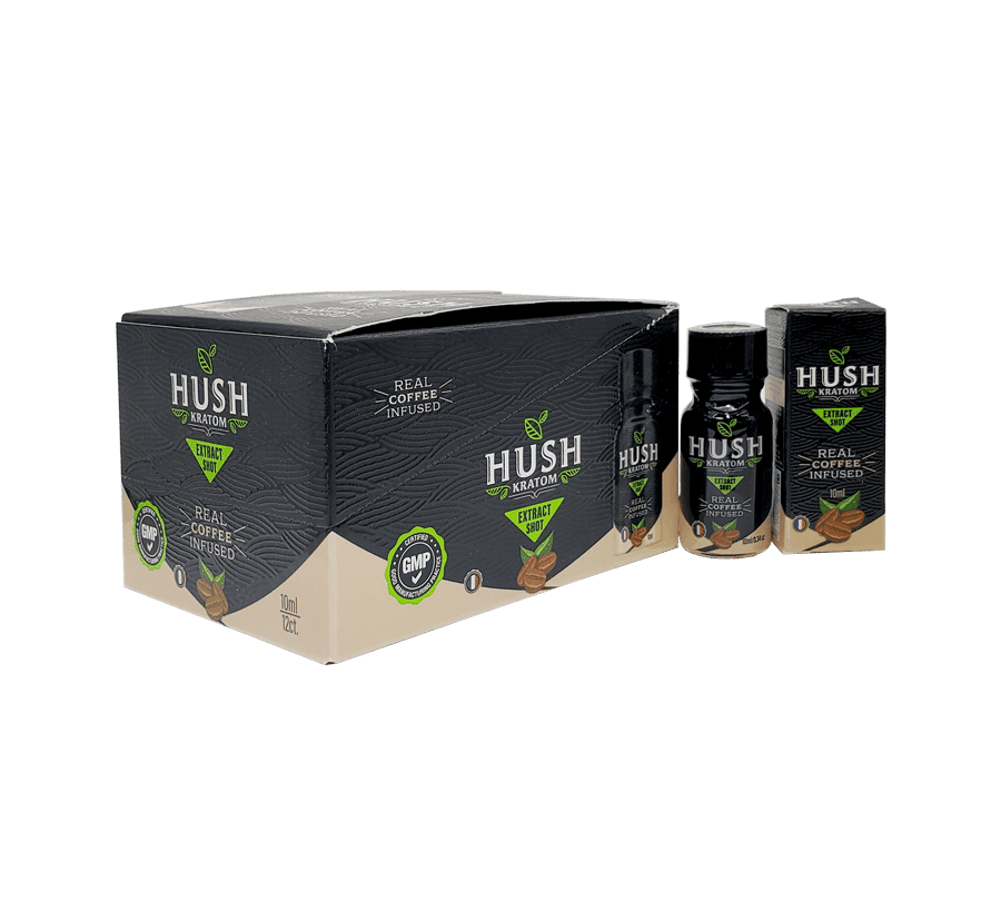 Hush Kratom Real Coffee Infused (12 Pc)
