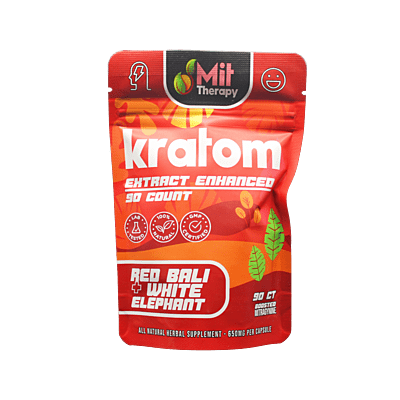 MIT Therapy Kratom Enhanced Red Bali + White Elephant Capsules
